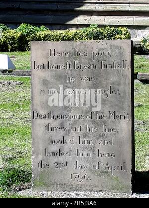 Grave stones in the grounds of Ripon Cathedral in North Yorkshire England Stock Photo