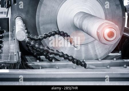 A circular saw. machine for cutting marble stone and tile Stock Photo