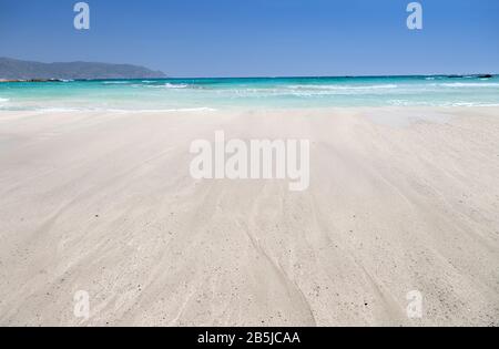 The red sand of Elafonisi beach. Crete, Greece Stock Photo