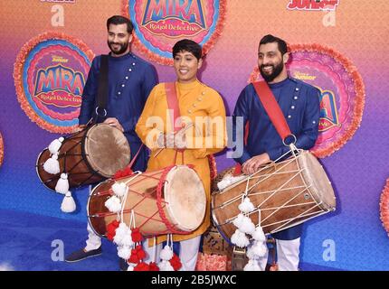 BURBANK, CA - MARCH 07: Dholnation attends the premiere of Disney Junior's 'Mira, Royal Detective' at Walt Disney Studios Main Theater on March 07, 2020 in Burbank, California. Stock Photo