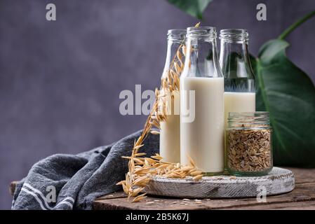 Lactose free nondairy buckwheat milk Stock Photo