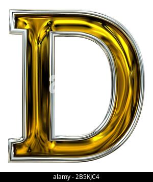 3D rendering. Uppercase Letter D. Clean Door number style font. Breezy ...