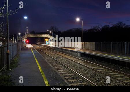 21/01/2020 Pengam (Rhymney valley line, Cardiff) view south Stock Photo