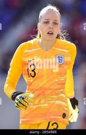 England goalkeeper Ellie Roebuck during a training session at St ...