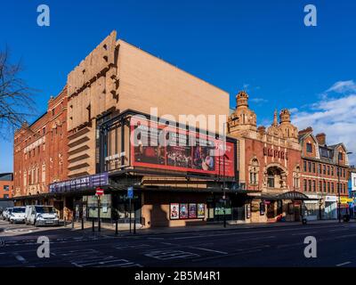 Hackney Empire Theatre in Hackney East London. Built in 1901 as a music hall original architect Frank Matcham, refurbished 2004 Tim Ronalds Architects Stock Photo