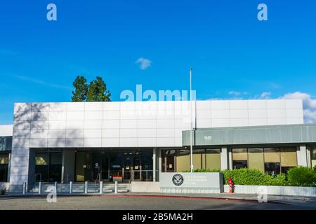 U.S. Citizenship and Immigration Services, USCIS, field office exterior view. USCIS is an agency of the U.S. Department of Homeland Security (DHS) - S Stock Photo