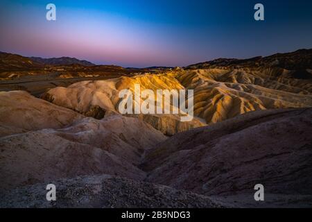 The Badlands, Zabriskie Point Loop in Death Valley National Park, California Stock Photo