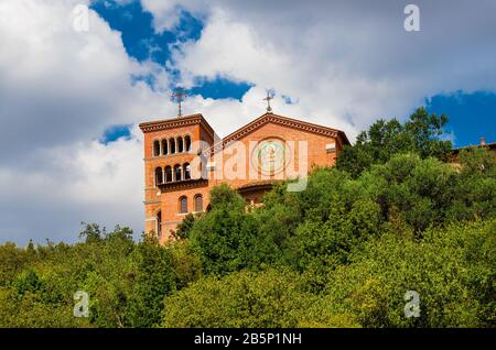 St Anselm on the Aventine in Rome, the seat of the Abbot Primate of all monks under the Rule of St Benedict and also a famous Pontifical Atheneum Stock Photo