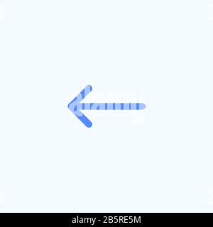 Rounded and thin vector icon of the backspace symbol. Stock Vector