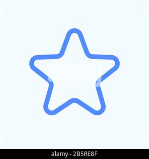 Star icon for the website menu. Rounded and thin line icon of the star, astronomy, favorite Stock Vector
