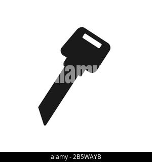 Key icon. Simple flat design for websites and apps Stock Vector
