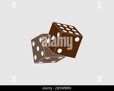 Dice, game, casino icon. Vector illustration. Gambling. Stock Vector