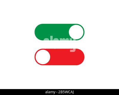 Off, on, toggle icon. Vector illustration, flat design. Stock Vector