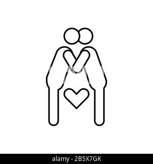 COUPLE KISSING HEART LOGO Stock Vector Image & Art - Alamy