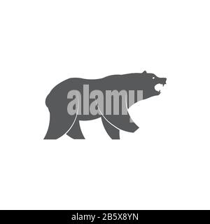 Bear icon on white background Stock Vector