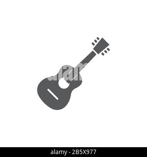 Guitar Icon on white background Stock Vector
