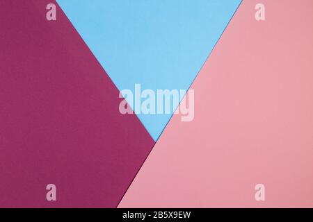 Geometry background minimal concept. Multicolored paper. Creative flat layout with copy space. Abstract pastel colored paper texture minimalism backgr Stock Photo