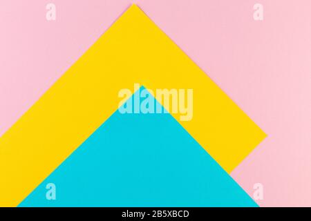 Geometry background minimal concept. Multicolored paper. Creative flat layout with copy space. Stock Photo