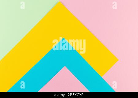 Geometry background minimal concept. Multicolored paper. Creative flat layout with copy space. Stock Photo