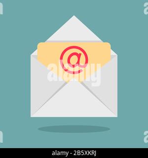 Email Vector Icon. flat design Stock Vector