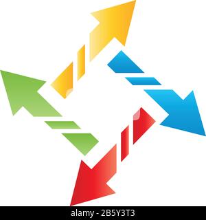 Arrows, direction, transportation, internet, logo Stock Vector