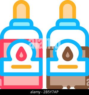 Bottles With Ink Icon Vector Outline Illustration Stock Vector