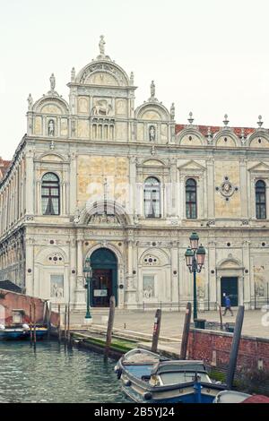 View of Hospital SS.Giovanni and Paolo in Venice. Italy. February 29, 2020 year Stock Photo