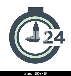 Hotel services 24 hours, call center customer support Stock Vector