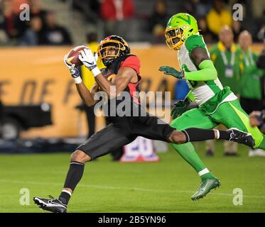 Carson, California, USA. 8th Mar, 2020. 80 Saeed Blacknall making the catch during the Tampa Vipers vs LA Wildcats game on March 8, 2020. Credit: Dalton Hamm/ZUMA Wire/Alamy Live News Stock Photo
