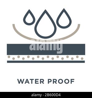 Waterproof mattress isolated icon, water repellent materials Stock Vector