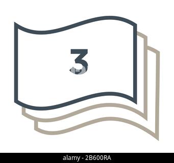 Layered fabric, mattress material isolated line icon Stock Vector