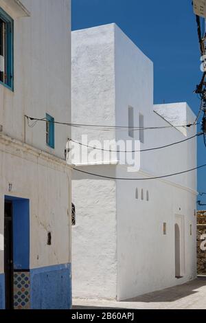 White town of Assila in Morocco Stock Photo