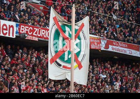 Munich, Deutschland. 08th Mar, 2020. firo: 08.03.2020, football, 1.Bundesliga, season 2019/2020, FC Bayern Mssnchen - FC Augsburg 2: 0, FC Bayern Mssnchen, FCB, Bayern, Mssnchen, general, banner, DFB, fans, | usage worldwide Credit: dpa/Alamy Live News Stock Photo