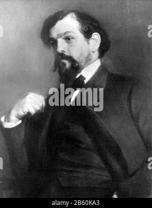 CLAUDE DEBUSSY (1862-1918) French composer about 1910 Stock Photo