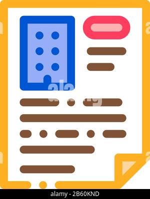 Document Page Icon Vector Outline Illustration Stock Vector