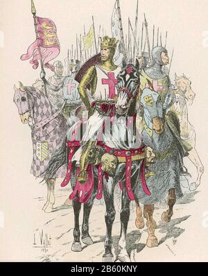 RICHARD I OF ENGLAND (1157-1199) in an 1830 illustration