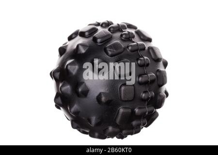 Myofascial rubber ball for self-massage. On a white background. Stock Photo