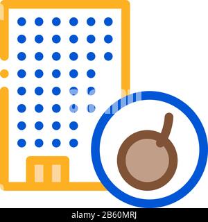 House Bomb Crash Icon Vector Outline Illustration Stock Vector