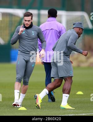 Tottenham Hotspur's Harry Winks (left) during a training session at the Tottenham Hotspur Training Ground, Enfield. Stock Photo