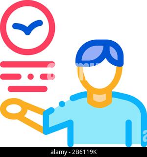 Human Talking About Bird Icon Thin Line Vector Stock Vector