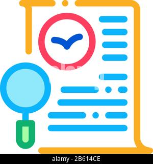 Bird Document List Research Icon Thin Line Vector Stock Vector