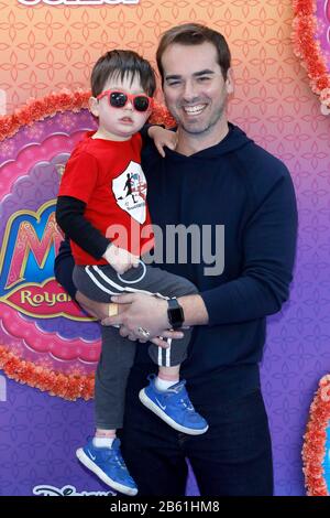 Burbank, CA. 7th Mar, 2020. Jeff Meacham, son Hudson at arrivals for Disney Junior's MIRA, ROYAL DETECTIVE Premiere, The Disney Studios, Burbank, CA March 7, 2020. Credit: Priscilla Grant/Everett Collection/Alamy Live News Stock Photo