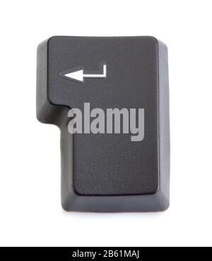 Computer key enter from the keyboard. On a white background. Stock Photo