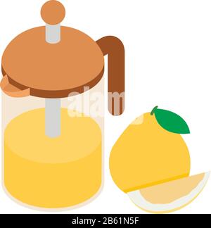 Smoothie time icon, isometric style Stock Vector