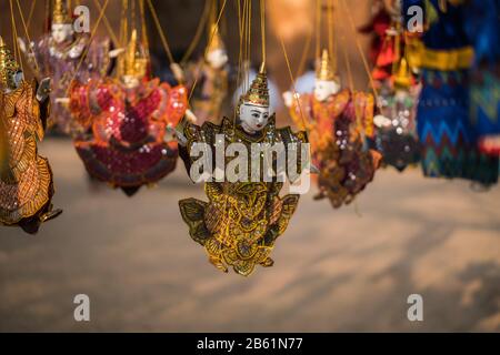 Souvenirs for sale, Bagan, Myanmar, Asia Stock Photo