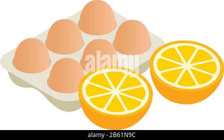 Baking ingredient icon, isometric style Stock Vector