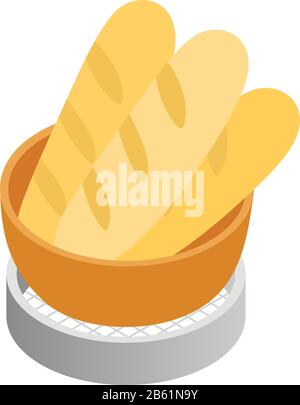 Baking icon, isometric style Stock Vector