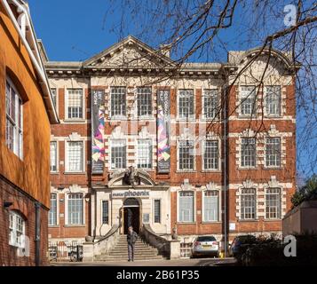 Historic architecture of Phoenix arts centre building in Gandy Street, Exeter, Devon, England, UK Stock Photo