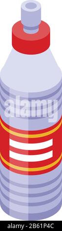 Construction bottle liquid icon, isometric style Stock Vector