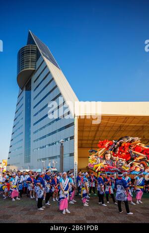 Japan, Honshu, Tohoku, Aomori prefecture, Aomori, Nebuta festival floats Stock Photo